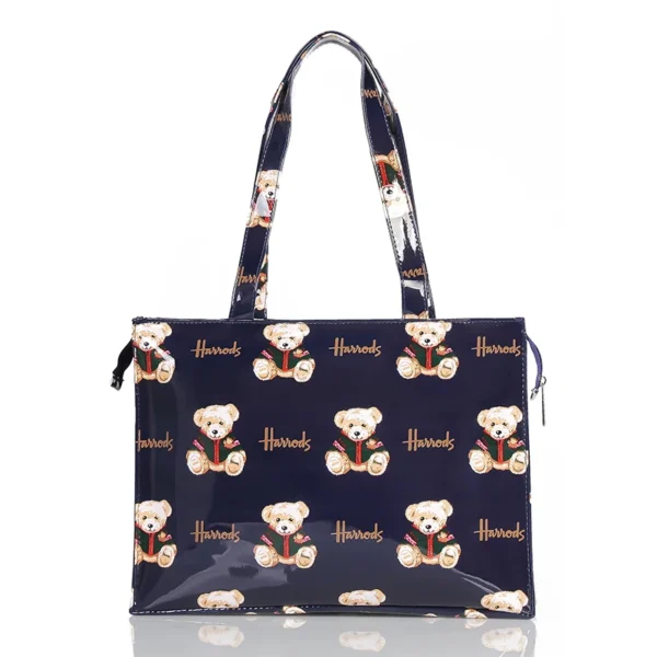 Horizontal Edition PVC Reusable Shopping Bag Eco-friendly London Lady Shopper Bag Large Capacity Waterproof Handbag Shoulder Bag - Image 8