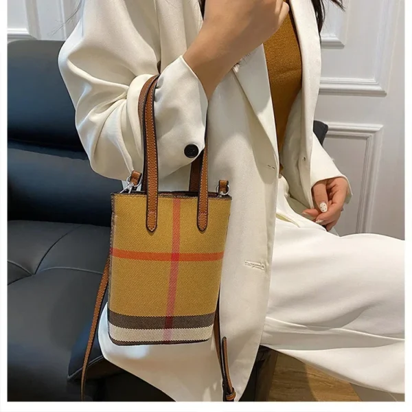 Fashionable Color Block Women's Shoulder Crossbody Bucket Bag Handbag Stylish Design High End Feeling New Hot Sale Of The Season - Image 29
