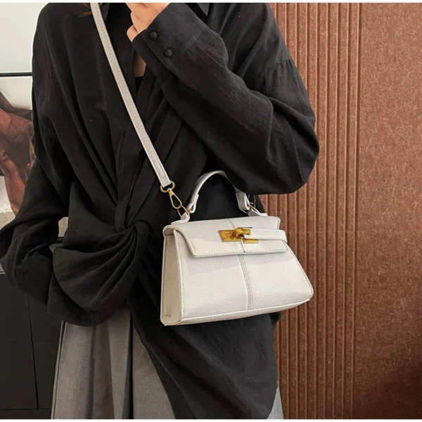 Trapezoidal Crossbody Bag, Niche Designer Soft Shoulder Bag,Fashionable Commuting Versatile Messenger Bag,Lady Buckle Handbag - Image 29
