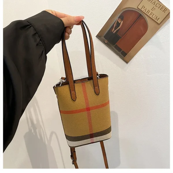 Fashionable Color Block Women's Shoulder Crossbody Bucket Bag Handbag Stylish Design High End Feeling New Hot Sale Of The Season - Image 25