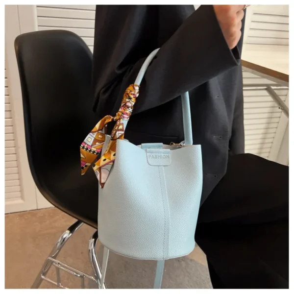 Large Capacity Bag for Women Summer New Fashion Trendy Shoulder Bag Textured Niche Crossbody Bucket Bag - Image 23