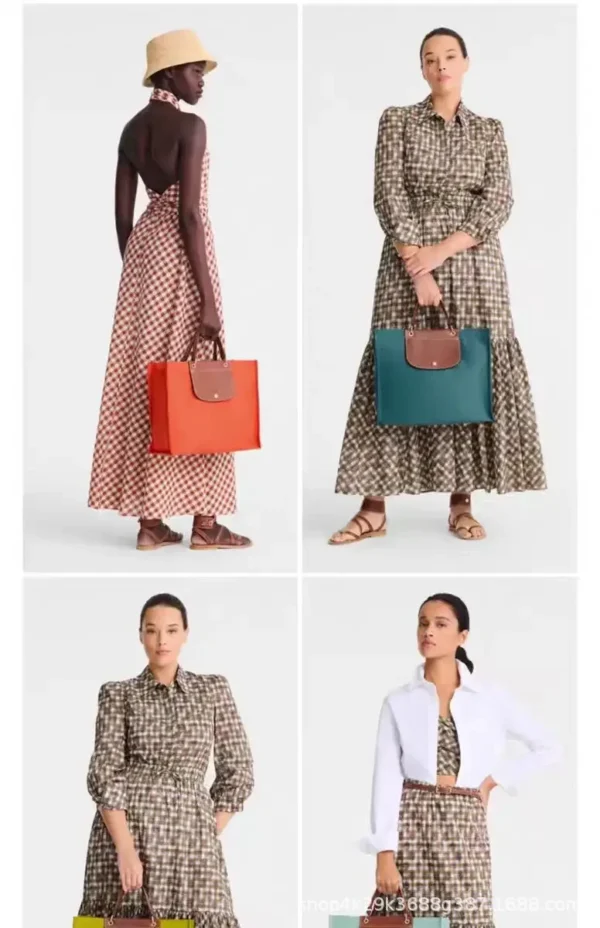 Spring New Large Capacity Nylon Shopping Bag Women's Handheld Tote Bag Fashionable Soft Structure with Internal Compartment - Image 13