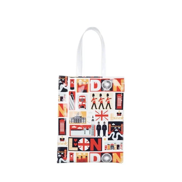 Cartton Print PVC Reusable Women's Shopping Bag Eco Friendly Flower Shopper Handbag Casual Female Student Shoulder Book Purse - Image 18
