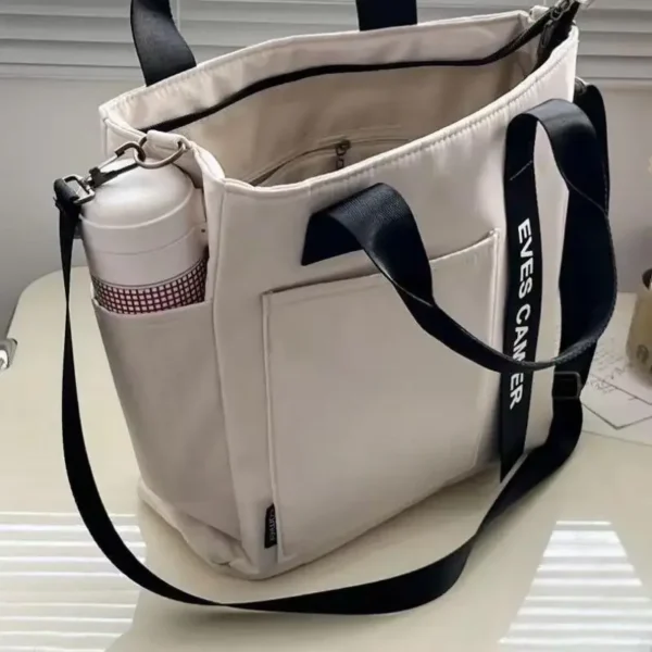 New Casual Tote Large Capacity Shoulder Bag Nylon Waterproof Canvas Handbag Simple Fashion Messenger Bags For Schoolgirl - Image 2