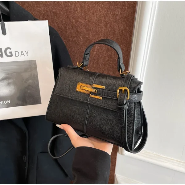 Trapezoidal Crossbody Bag, Niche Designer Soft Shoulder Bag,Fashionable Commuting Versatile Messenger Bag,Lady Buckle Handbag - Image 34