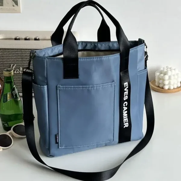 New Casual Tote Large Capacity Shoulder Bag Nylon Waterproof Canvas Handbag Simple Fashion Messenger Bags For Schoolgirl - Image 9