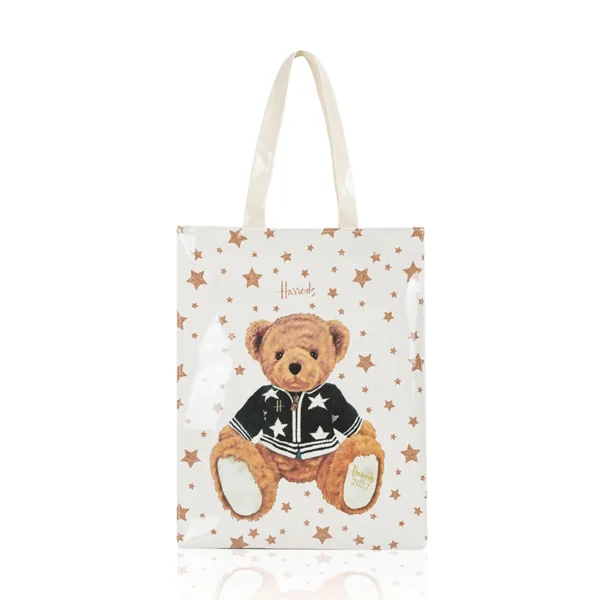 Cartton Print PVC Reusable Women's Shopping Bag Eco Friendly Flower Shopper Handbag Casual Female Student Shoulder Book Purse - Image 21