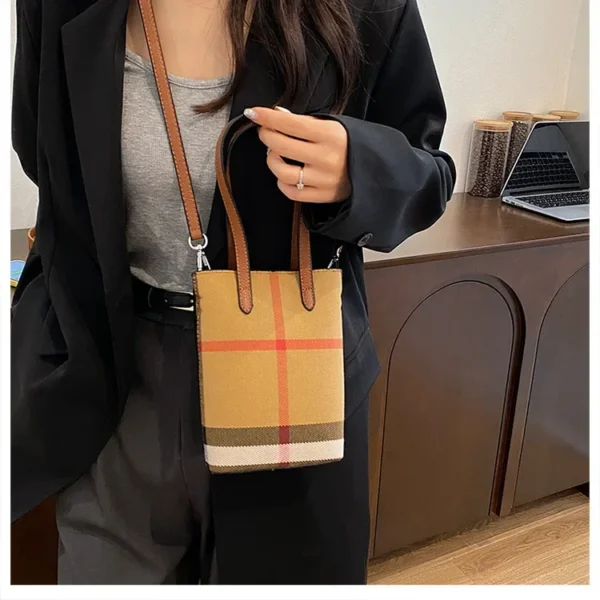 Fashionable Color Block Women's Shoulder Crossbody Bucket Bag Handbag Stylish Design High End Feeling New Hot Sale Of The Season - Image 33