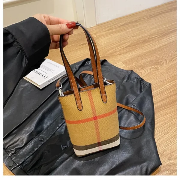 Fashionable Color Block Women's Shoulder Crossbody Bucket Bag Handbag Stylish Design High End Feeling New Hot Sale Of The Season - Image 21