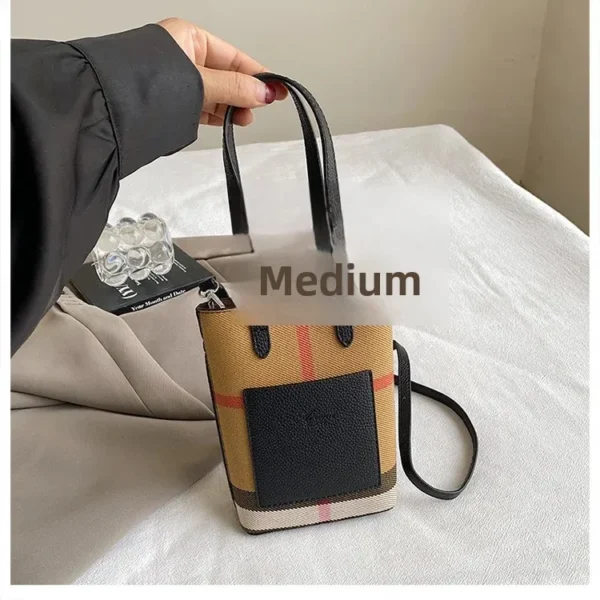 Fashionable Color Block Women's Shoulder Crossbody Bucket Bag Handbag Stylish Design High End Feeling New Hot Sale Of The Season - Image 26