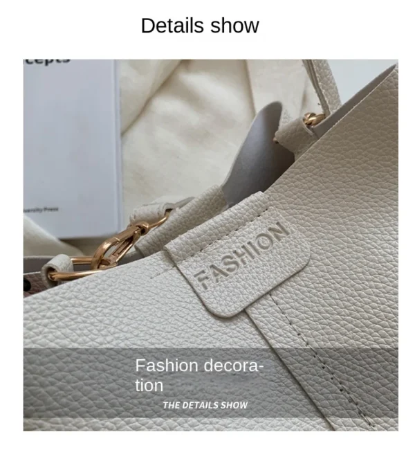 Large Capacity Bag for Women Summer New Fashion Trendy Shoulder Bag Textured Niche Crossbody Bucket Bag - Image 10