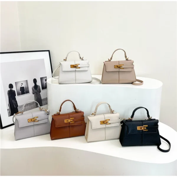 Trapezoidal Crossbody Bag, Niche Designer Soft Shoulder Bag,Fashionable Commuting Versatile Messenger Bag,Lady Buckle Handbag - Image 14