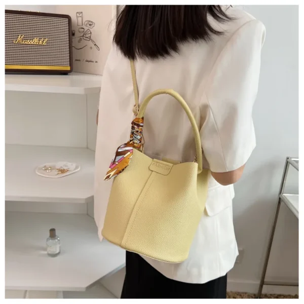 Large Capacity Bag for Women Summer New Fashion Trendy Shoulder Bag Textured Niche Crossbody Bucket Bag - Image 17