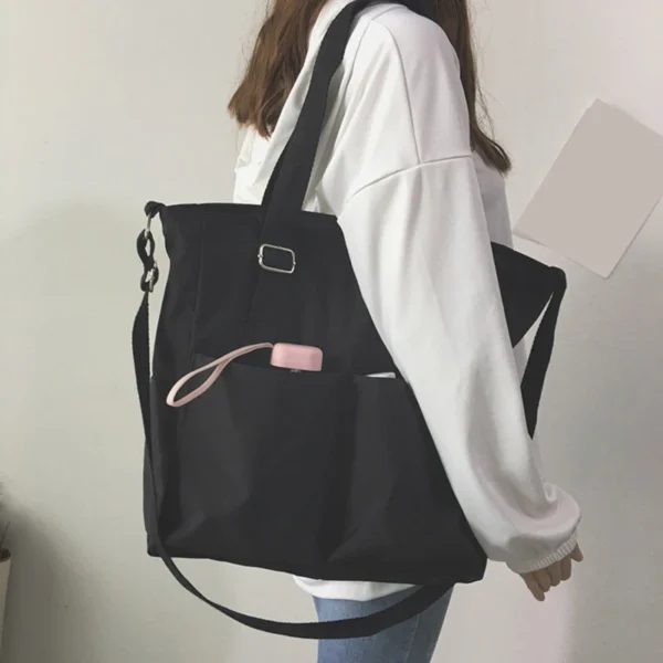 Women Canvas Single Shoulder Bags Large Capacity Hand Bucket Bag Female Crossbody Bags Casual Tote Purses Waterproof Oxford Bags - Image 11