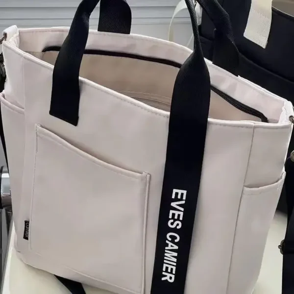 New Casual Tote Large Capacity Shoulder Bag Nylon Waterproof Canvas Handbag Simple Fashion Messenger Bags For Schoolgirl - Image 14