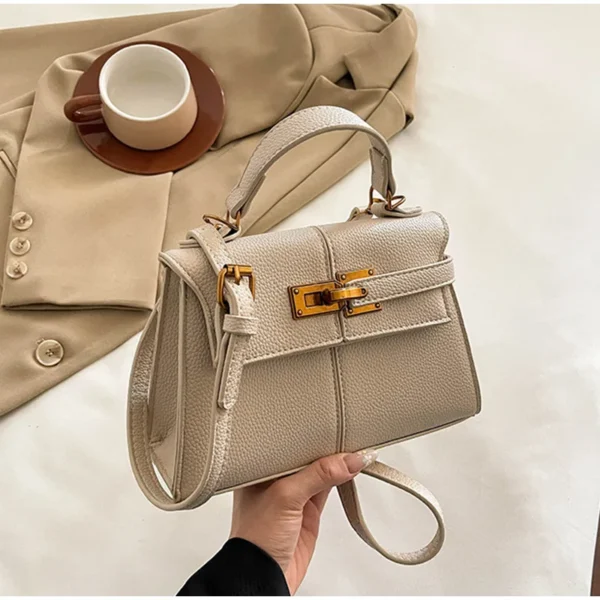 Trapezoidal Crossbody Bag, Niche Designer Soft Shoulder Bag,Fashionable Commuting Versatile Messenger Bag,Lady Buckle Handbag - Image 20