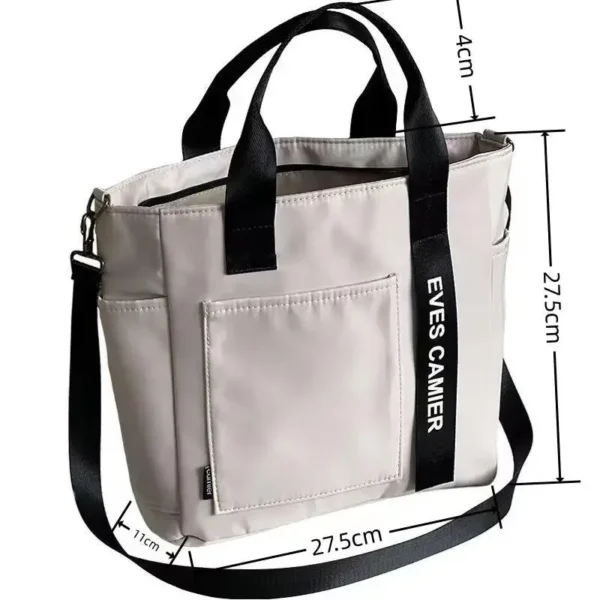 New Casual Tote Large Capacity Shoulder Bag Nylon Waterproof Canvas Handbag Simple Fashion Messenger Bags For Schoolgirl - Image 6