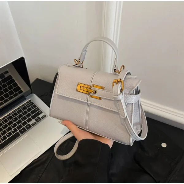 Trapezoidal Crossbody Bag, Niche Designer Soft Shoulder Bag,Fashionable Commuting Versatile Messenger Bag,Lady Buckle Handbag - Image 15