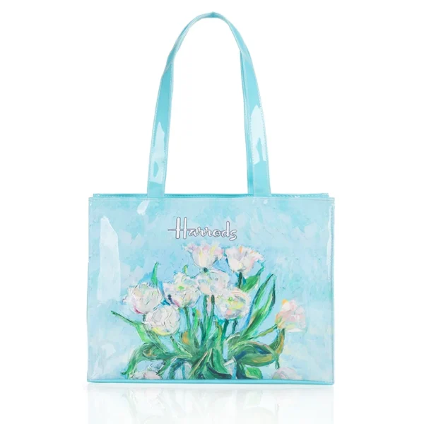 Horizontal Edition PVC Reusable Shopping Bag Eco-friendly London Lady Shopper Bag Large Capacity Waterproof Handbag Shoulder Bag - Image 49