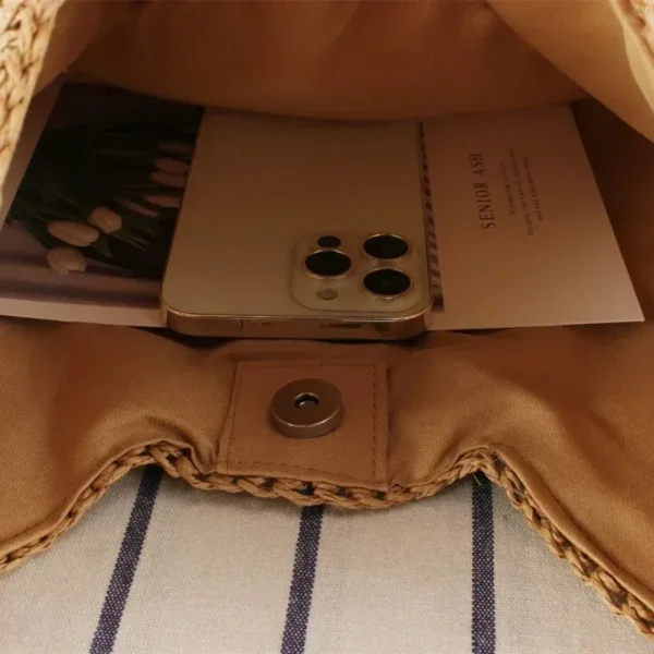 Women Weaving Clutches knit bag Large Portable Shoulder Bag Summer Beach Purses Shopper Satchel Female Tote Bags Handbags - Image 4
