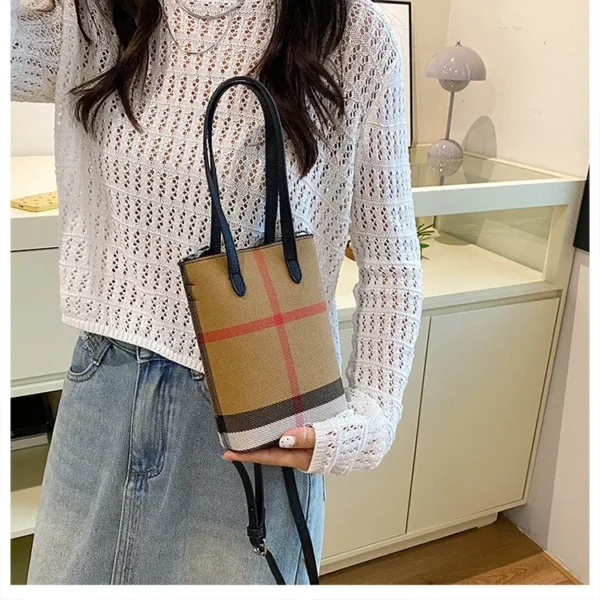 Fashionable Color Block Women's Shoulder Crossbody Bucket Bag Handbag Stylish Design High End Feeling New Hot Sale Of The Season - Image 44