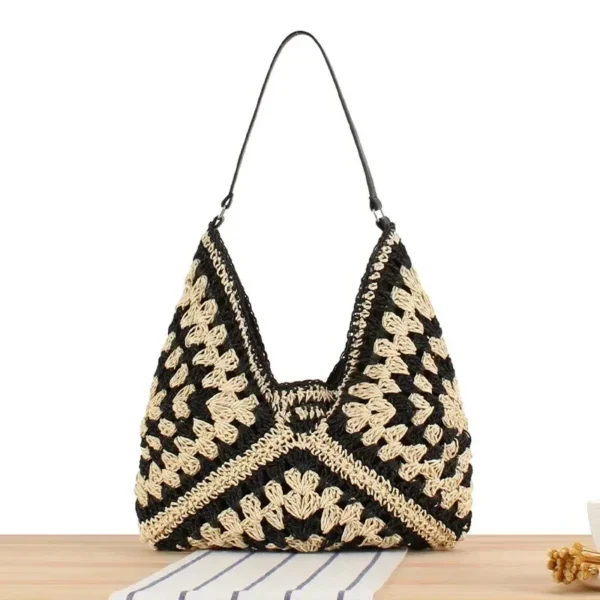 Women Weaving Clutches knit bag Large Portable Shoulder Bag Summer Beach Purses Shopper Satchel Female Tote Bags Handbags - Image 18