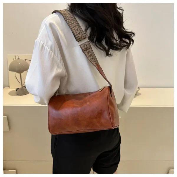 Vintage Shoulder Bag for Women Fashion Wide Strap Crossbody Bag Retro Pillow Messenger Handbag Ladies Tote Clutchs Purses Tote - Image 22