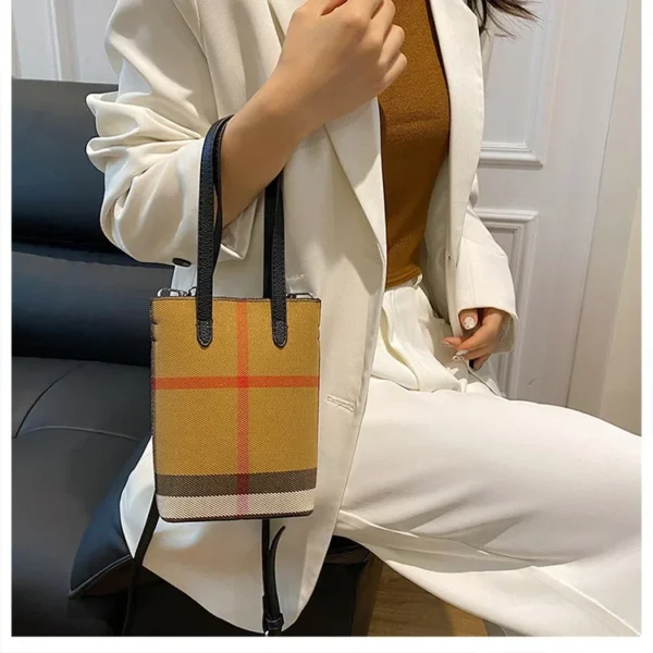 Fashionable Color Block Women's Shoulder Crossbody Bucket Bag Handbag Stylish Design High End Feeling New Hot Sale Of The Season - Image 31