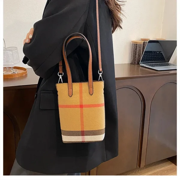 Fashionable Color Block Women's Shoulder Crossbody Bucket Bag Handbag Stylish Design High End Feeling New Hot Sale Of The Season - Image 36