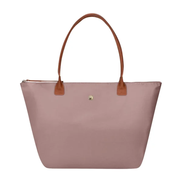 Large Capacity Shoulder Tote Bag for Women Nylon Top-Handle Purse Foldable Weekend Handbag Single Shoulder Soft Leather Bag - Image 7