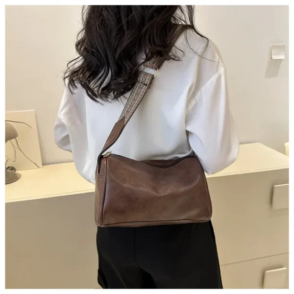 Vintage Shoulder Bag for Women Fashion Wide Strap Crossbody Bag Retro Pillow Messenger Handbag Ladies Tote Clutchs Purses Tote - Image 24
