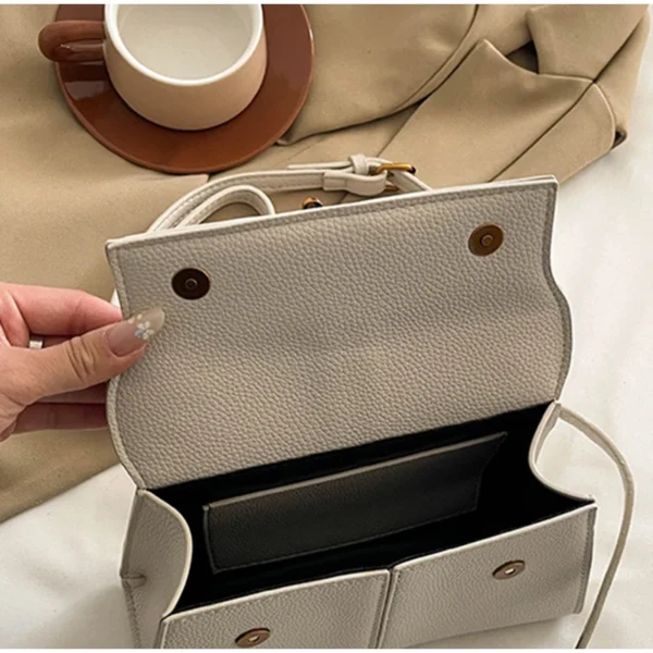 Trapezoidal Crossbody Bag, Niche Designer Soft Shoulder Bag,Fashionable Commuting Versatile Messenger Bag,Lady Buckle Handbag - Image 18
