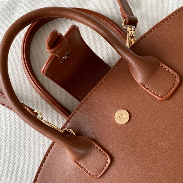 Luxury Designer Fashion Handbag PU Leather Tote Bag Large Capacity Trendy Crossbody Bag Trapezoid Bucket Bag for Women - Image 5