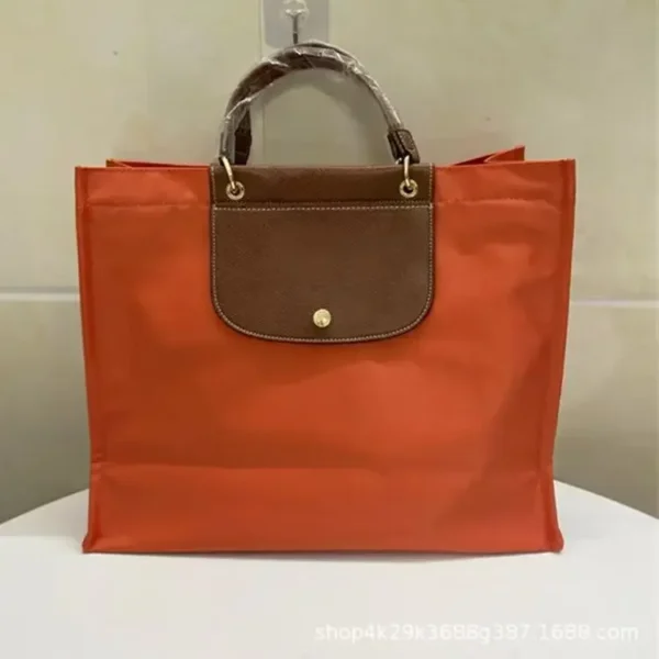 Spring New Large Capacity Nylon Shopping Bag Women's Handheld Tote Bag Fashionable Soft Structure with Internal Compartment - Image 2