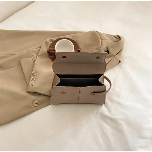 Trapezoidal Crossbody Bag, Niche Designer Soft Shoulder Bag,Fashionable Commuting Versatile Messenger Bag,Lady Buckle Handbag - Image 24