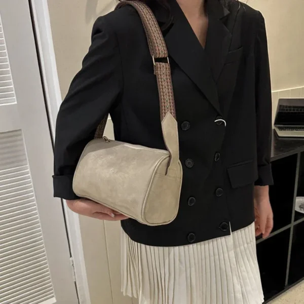 Vintage Shoulder Bag for Women Fashion Wide Strap Crossbody Bag Retro Pillow Messenger Handbag Ladies Tote Clutchs Purses Tote - Image 30