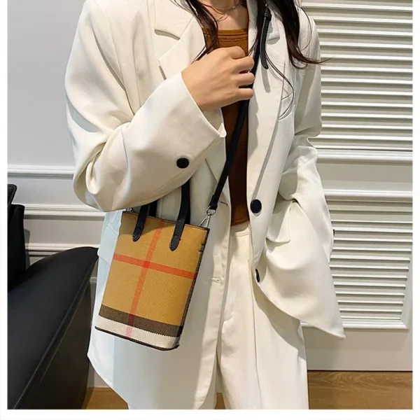 Fashionable Color Block Women's Shoulder Crossbody Bucket Bag Handbag Stylish Design High End Feeling New Hot Sale Of The Season - Image 42