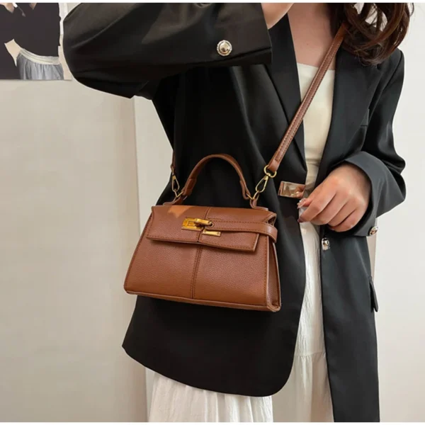 Trapezoidal Crossbody Bag, Niche Designer Soft Shoulder Bag,Fashionable Commuting Versatile Messenger Bag,Lady Buckle Handbag - Image 39