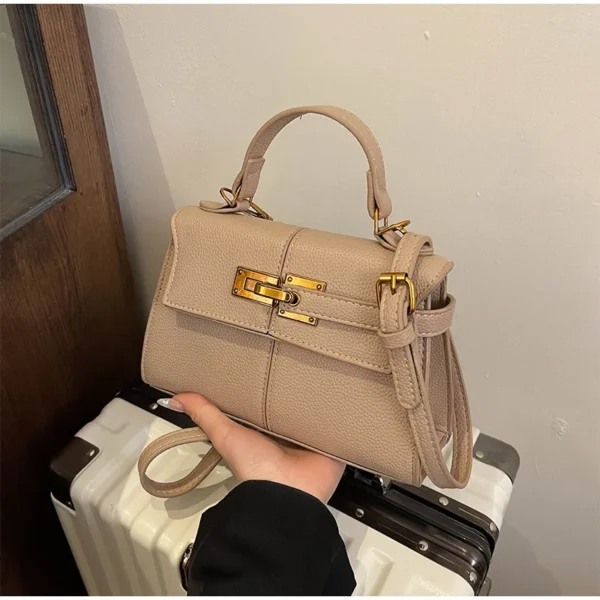 Trapezoidal Crossbody Bag, Niche Designer Soft Shoulder Bag,Fashionable Commuting Versatile Messenger Bag,Lady Buckle Handbag - Image 42