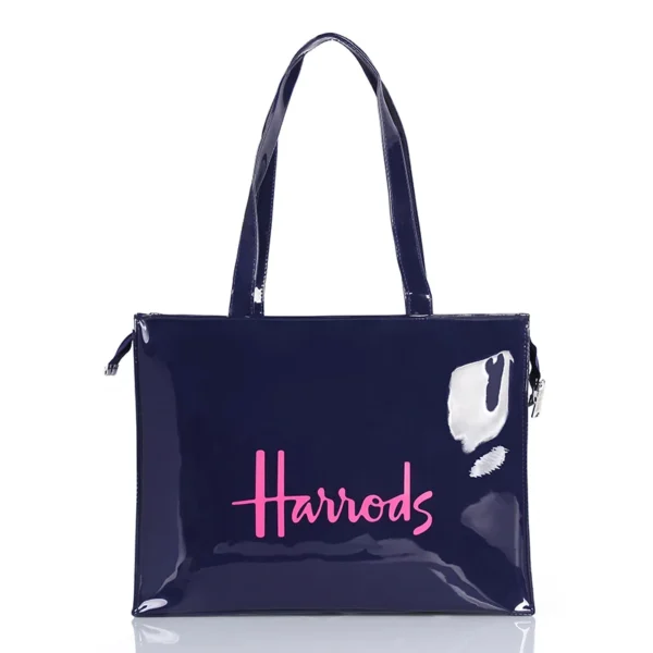 Horizontal Edition PVC Reusable Shopping Bag Eco-friendly London Lady Shopper Bag Large Capacity Waterproof Handbag Shoulder Bag - Image 12