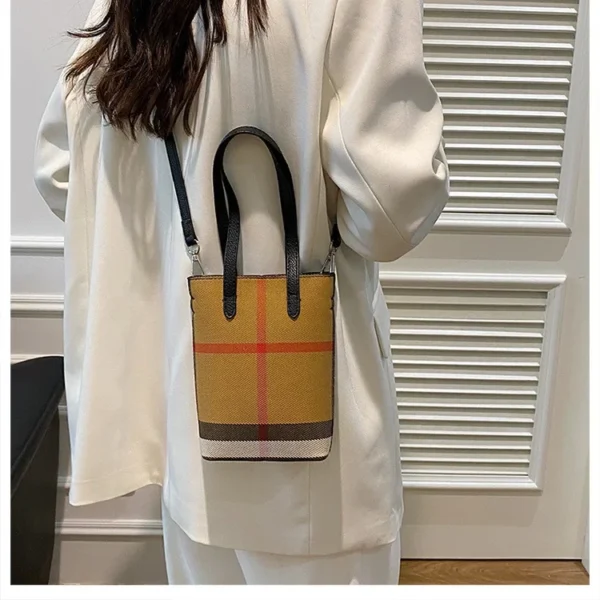 Fashionable Color Block Women's Shoulder Crossbody Bucket Bag Handbag Stylish Design High End Feeling New Hot Sale Of The Season - Image 43