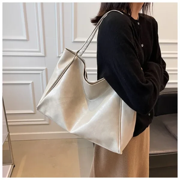 Women Tote Bag Fashion Underarm Pouch Large Capacity Soft Pu Leather Shoulder Bag Retro Crossbody Bag Casual Portable BucketBags - Image 25