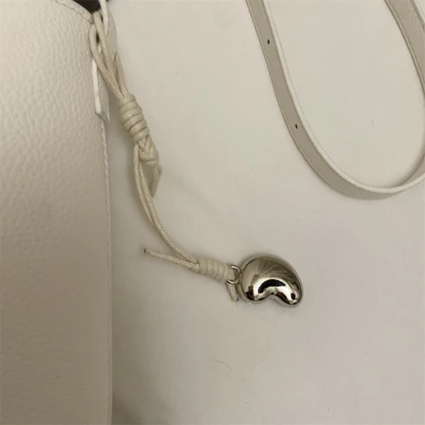 Lychee Pattern Mini Shoulder Bucket Bags For Women Pure Color PU Leather Cross Body Bag With Pendant 2025 Summer Latest Handbags - Image 24