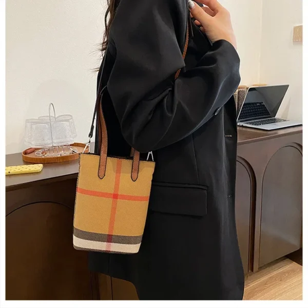 Fashionable Color Block Women's Shoulder Crossbody Bucket Bag Handbag Stylish Design High End Feeling New Hot Sale Of The Season - Image 35