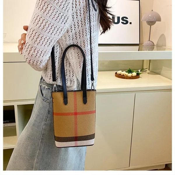Fashionable Color Block Women's Shoulder Crossbody Bucket Bag Handbag Stylish Design High End Feeling New Hot Sale Of The Season - Image 48