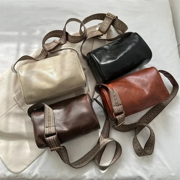 Vintage Shoulder Bag for Women Fashion Wide Strap Crossbody Bag Retro Pillow Messenger Handbag Ladies Tote Clutchs Purses Tote - Image 5