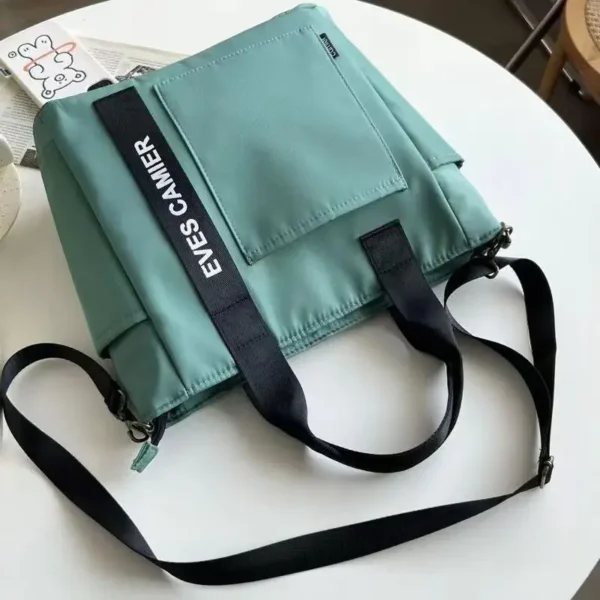 New Casual Tote Large Capacity Shoulder Bag Nylon Waterproof Canvas Handbag Simple Fashion Messenger Bags For Schoolgirl - Image 4
