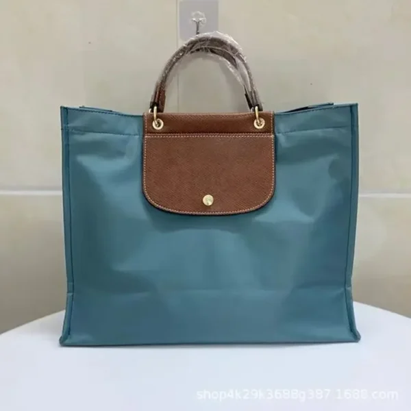 Spring New Large Capacity Nylon Shopping Bag Women's Handheld Tote Bag Fashionable Soft Structure with Internal Compartment - Image 3