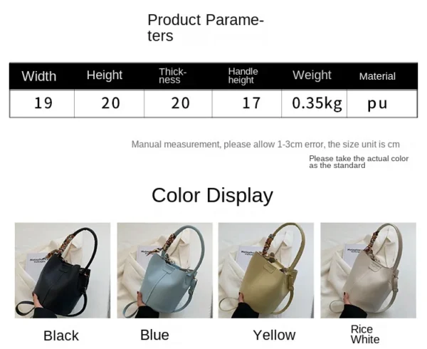Large Capacity Bag for Women Summer New Fashion Trendy Shoulder Bag Textured Niche Crossbody Bucket Bag - Image 9