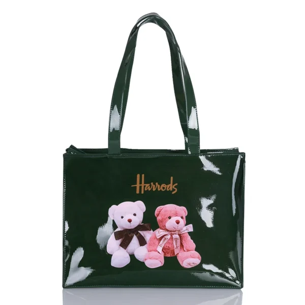 Horizontal Edition PVC Reusable Shopping Bag Eco-friendly London Lady Shopper Bag Large Capacity Waterproof Handbag Shoulder Bag - Image 42